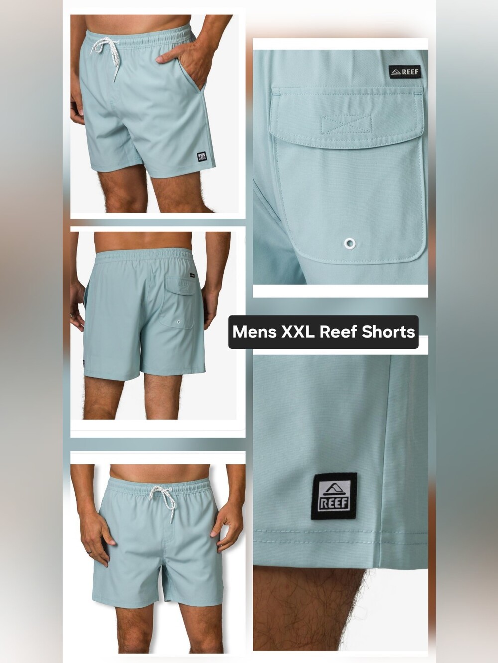 NWT Reef Men's Marzo E/W WVN Shorts Size XXL